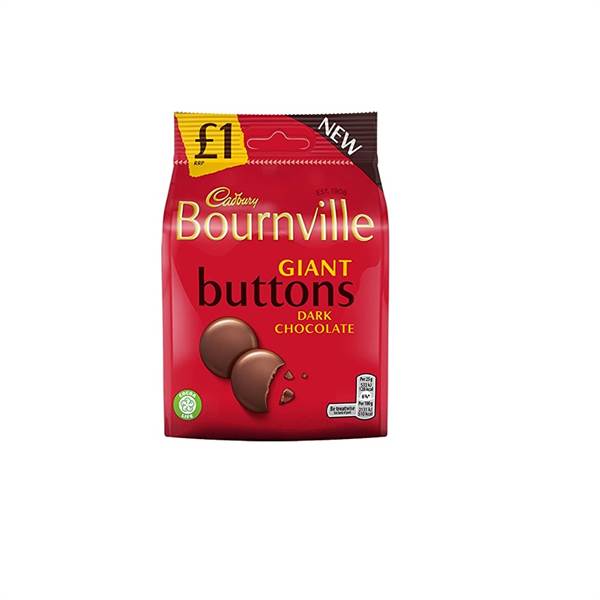 Cadbury Bournville Dark Chocolate Giant Buttons Imported